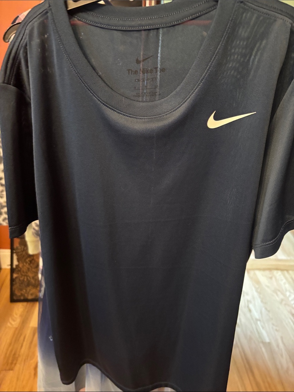 Nike Short Sleeve Dri-FIT Tee — Navy with White Swoosh